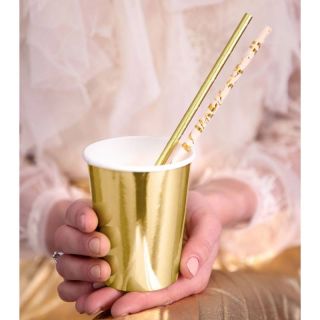 10 DUSTY PINK PAPER STRAWS PARTY DECO ( SPP13M-081P )