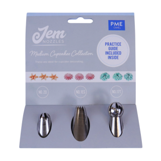 Jem Nozzles Set – Medium Cupcakes Collection Pack of 3