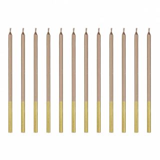 ROSE GOLD PARTYDECO CANDLES 14 CM.