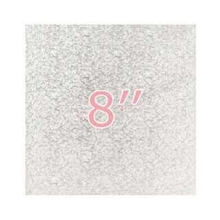 8''Cake Board Square Silver