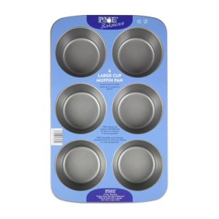PME Non Stick 6 Cup Large Muffin Pan - (31.3 x 21.7 x 4cm / 12.3 x 8.5 x 1.6”)