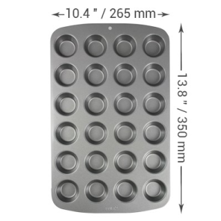 PME Non Stick 24 Cup Mini Muffin Pan - (35 x 26.5 x 2cm / 13.8 x 10.4 x 0.8”)