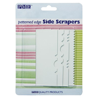 PME Side Scrapers - Patterned Edge Plastic - Set of 4