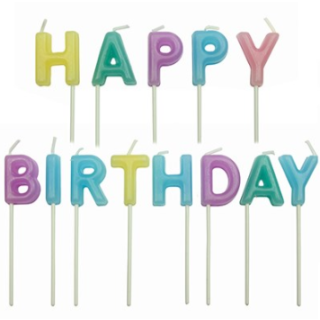 PME Candles - Happy Birthday Pastel (24mm / 0.9”) - Set Of 13