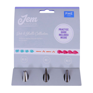 Jem Nozzles Set – Dots & Shells Collection - Pack of 3