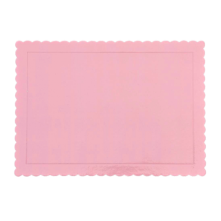 16'' X 12'' Extra Strong Oblong Cake Card Baby Pink - 30 x 40 x 3mm