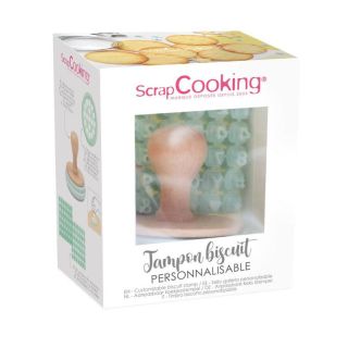 ScrapCooking® Personalised Message Stamp Round Wooden & Silicone Stamp