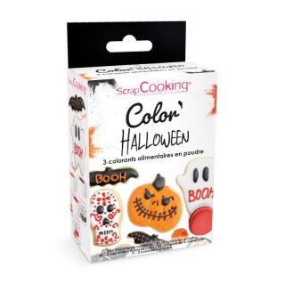 Halloween-Themed Powdered Food Colourings - Set Of 3
