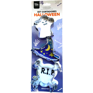 Ghost, Witch Hat And Sugar Skull Cutters - Set Of 3