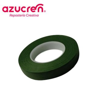 27 METERS OF 12 MM GREEN FLOWER WIRE COVERING TAPE