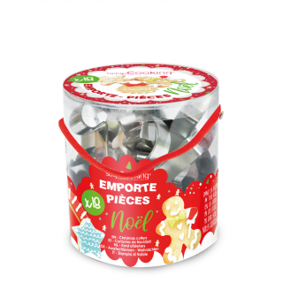 ScrapCooking Christmas-Themed Cookie Cutters - Bucket of 18