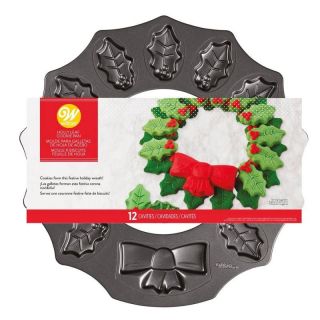 Wilton Holly Wreath Shaped Non-Stick Cookie Pan
