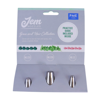 Jem Nozzles Set – Grass & Hair Collection - Pack of 3