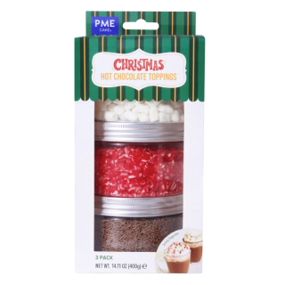 PME Christmas Hot Chocolate Toppings - Pack of 3 - 400g