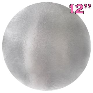 PME -12" Round Cake Boards with Wrapped Edges, Silver