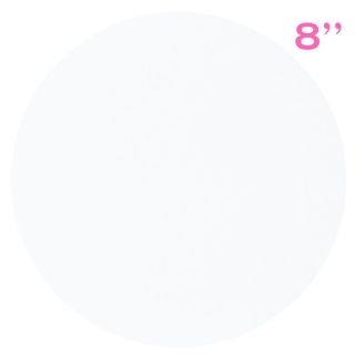 PME - 8" Round Cake Boards with Wrapped Edges, White