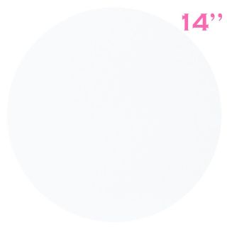 PME - 14" Round Cake Boards with Wrapped Edges, White