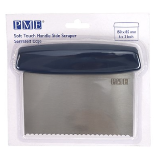 PME Side Scrapers - Soft Touch Handle Serrated Edge - (15cm / 6")