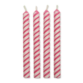 PME Candles - Pink Small Striped (48mm / 1.9”) - Set Of 24