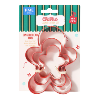 PME - Christmas Cookie Cutter Set of 3 - Gingerbread Man