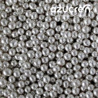 Azucren Pearls 4mm Silver - 90 g