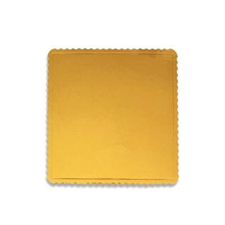 10'' Extra Strong Square Cake Card Gold - 25 Ø x 3mm