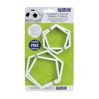 Football/Soccer Ball Pattern Cutters Set of 4