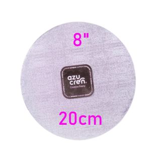 8'' Cake Board Extra Strong Round - Silver