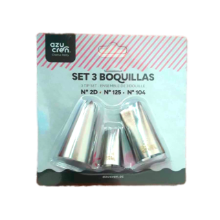 SET 3 FLOWER NOZZLES Nº2D, Nº125 AND Nº104 AZUCREN