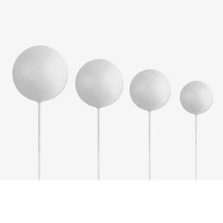 WHITE DECORATIVE BALLS AZUCREN SET OF 20