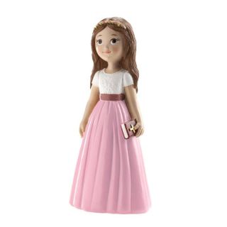GIRL COMMUNION PINK SKIRT 16 CM. DEKORA (315126)