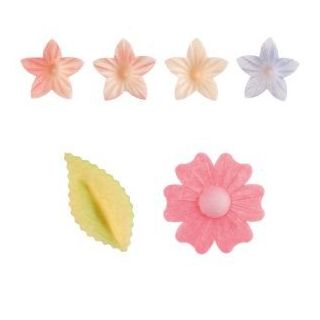 BLISTER MIX FLOWERS, BLOSSOMS AND WAFER LEAVES