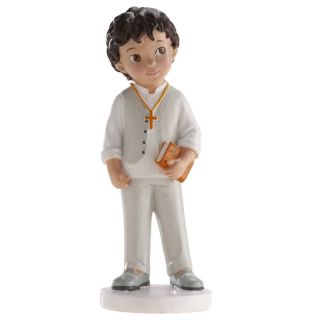 Holy Communion Boy with Grey Outfit - 16.5 Cm