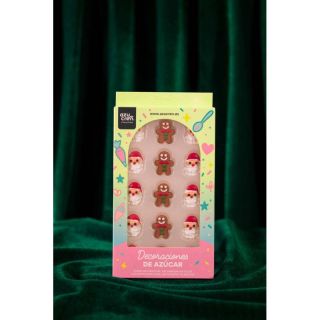 15 Sugar Decorations: Santa Claus and Gingerbread Man