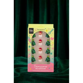 15 Sugar Decorations: Christmas Tree and Santa Claus