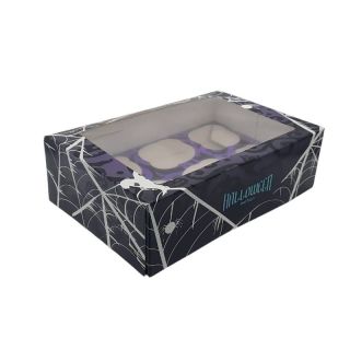Halloween Cupcake Box with Window, 6 Slots