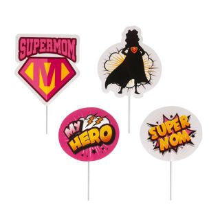 SUPERMON PAPER CAKE TOPPER 4 MODELS 8 UNITS DEKORA