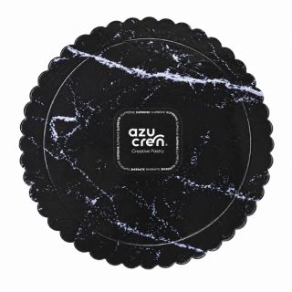 8" Extra Strong Cake Black Marble - 20 Ø x 3mm