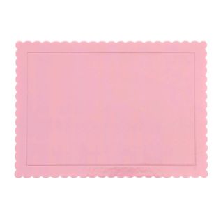 12" X 10" Extra Strong Oblong Cake Card Baby Pink - 30 x 25 x 3mm
