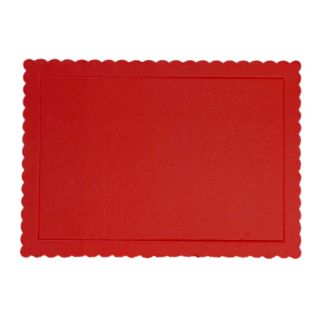 12" X 10" Extra Strong Oblong Cake Card Red - 30 x 25 x 3mm
