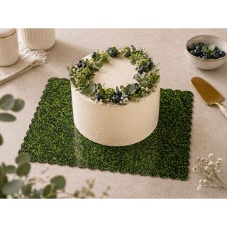 14'' X 10'' Extra Strong Oblong Cake Card Grass - 35 x 25 x 3mm