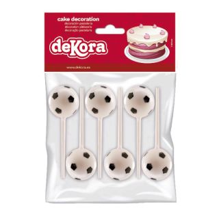 KITS 6 PLASTIC SOCCER BALLS DEKORA