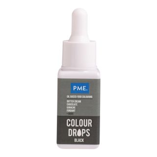 Colour Drops Black - Oil Based Food Colouring