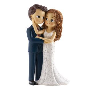 WEDDING COUPLE CARESSING THE FACE 16CM. DEKORA