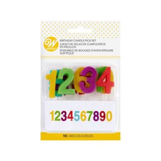SET 10 WILTON NUMBERS CANDLES