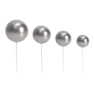 SET OF 20 SUGAR SILVER DECORATIVE BALLS