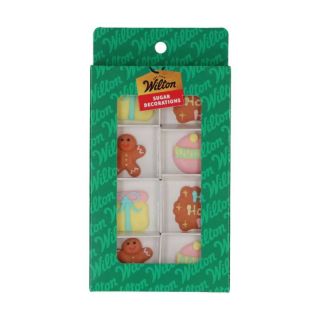 SET OF 8 SUGAR DECORATIONS GINGERBREAD MAN