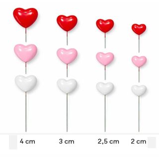 SET OF 30 DECORATIVE HEARTS BY AZUCREN