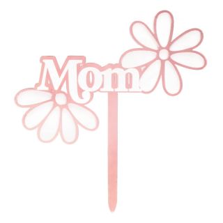 MOM TOPPING WITH PINK FLOWERS 11.8 X 11.1 CM. DEKORA